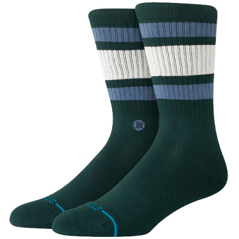 Stance Boyd ST Pine – donkergroene crew sokken met minimalistisch design, medium cushioning en subtiele Stance branding