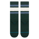 Stance Boyd ST Green – klassieke groene crew sokken met streepdetails, medium cushioning en versterkte hiel en teen