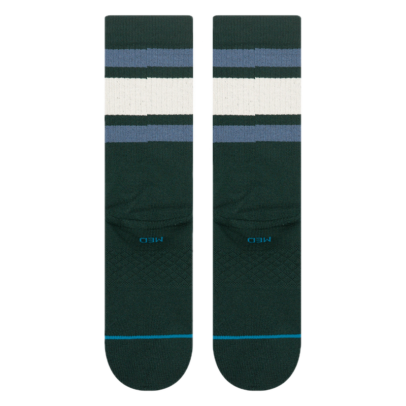 Stance Boyd ST Pine – donkergroene crew sokken met minimalistisch design, medium cushioning en subtiele Stance branding