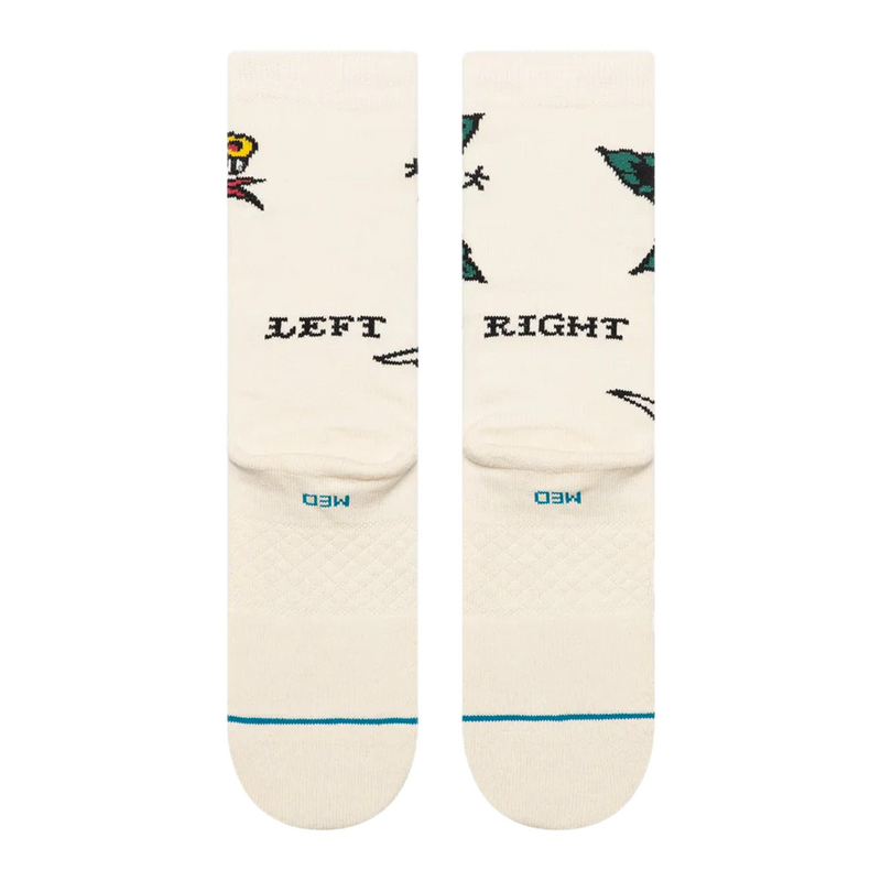 Stance Flash Crew Canvas – crew sokken in canvas kleur met Flash graphic, medium cushioning en Stance branding