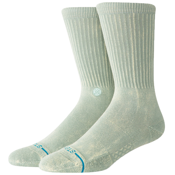 Stance Icon Dyed Crew Seagreen – tie-dye sokken in seagreen met Stance-logo en medium cushioning