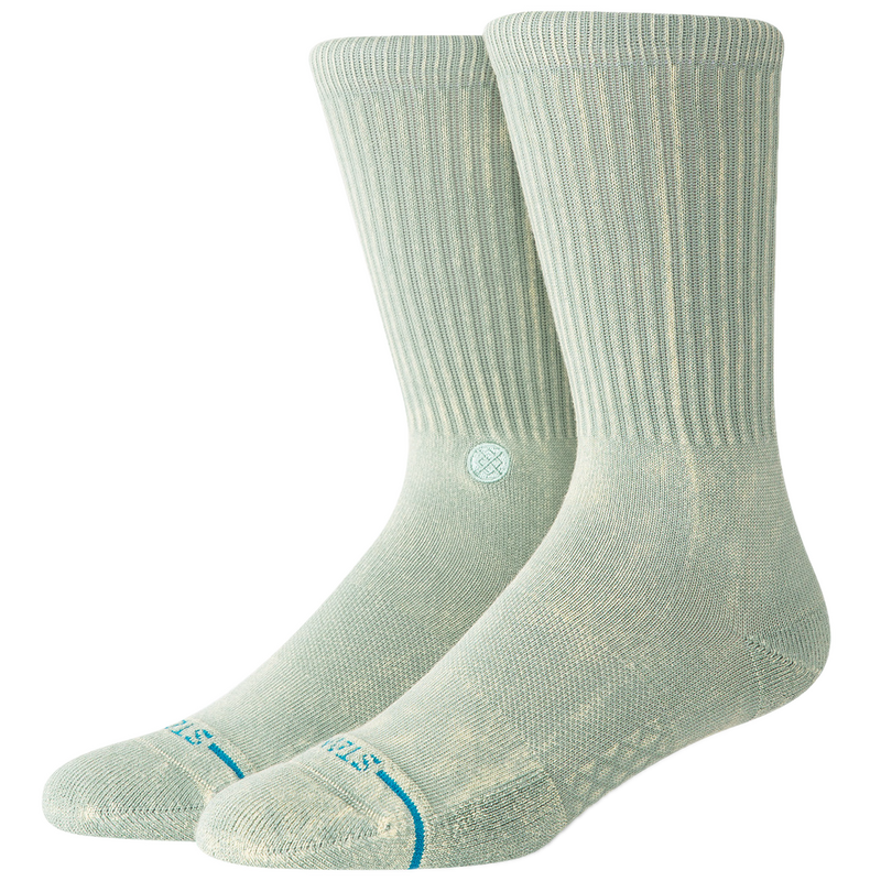 Stance Icon Dyed Crew Seagreen – tie-dye sokken in seagreen met Stance-logo en medium cushioning