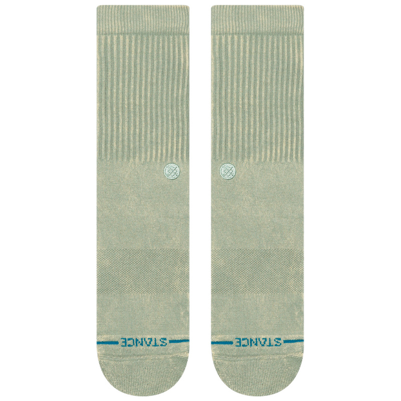 Stance Icon Dyed Crew Seagreen – tie-dye sokken in seagreen met Stance-logo en medium cushioning