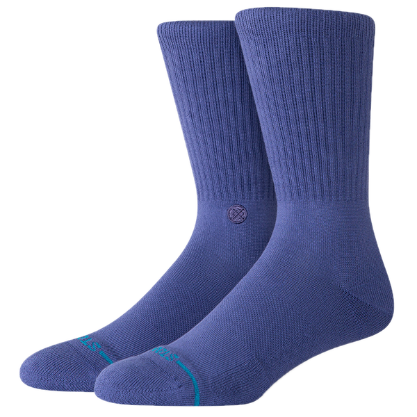 Stance Icon Indigo 2 – indigoblauwe crew sokken van Stance met medium cushioning en iconisch logo