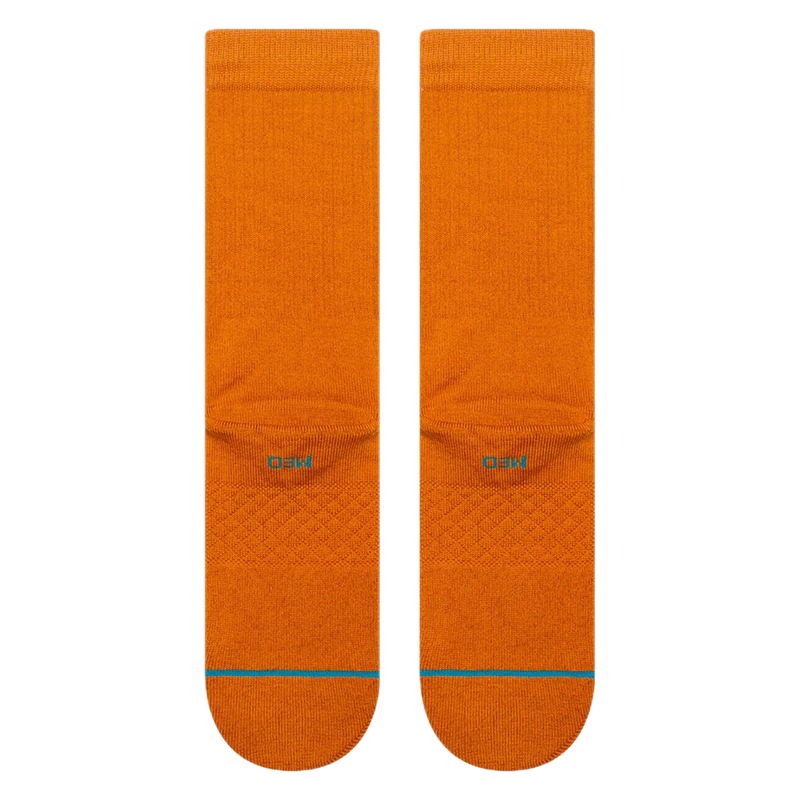 Stance Icon Crew Spice – crew sokken in warme Spice kleur met medium cushioning en subtiele Stance branding