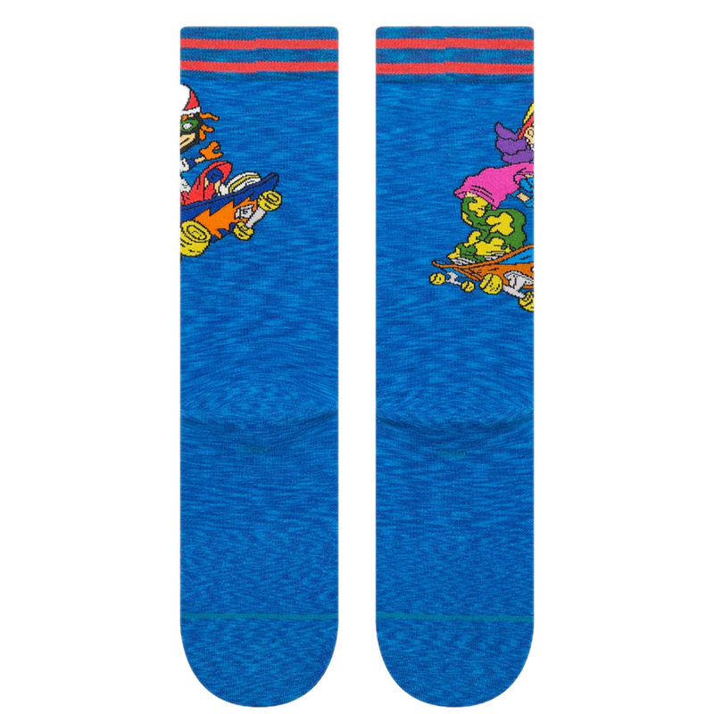 Stance x Nickelodeon Reggie And Otto Crew Royal – blauwe crew sokken met Rocket Power graphics van Reggie & Otto