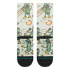 Stance Feeling Pickled Crew Sock in Cream met crew hoogte en poly blend constructie, verkrijgbaar bij Revert 95 Haarlem