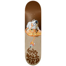 Toy Machine Myles Willard Forced Coffee skateboard deck 8.5 inch, 7-ply maple popsicle pro model met Forced Coffee Ed Templeton graphic koffiebruine fade en natureel veneer 32.0 inch lang wheelbase 14.25 inch nose 7.00 inch tail 6.88 inch top stain may vary, verkrijgbaar bij Revert 95 Haarlem