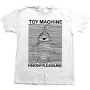 Toy Machine Toy Division T-Shirt in White, 100% cotton short sleeve ribbed crewneck regular fit tee met Toy Division graphic print op de borst in witte colorway, verkrijgbaar bij Revert 95 Haarlem