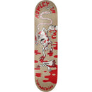 Toy Machine Geoff Rowley Slayer skateboard deck 8.5 inch, 7-ply maple popsicle pro model Geoff Rowley met Slayer Ed Templeton graphic monster met bebloed mes rode spatten op naturel veneer bodem 32.0 inch lang wheelbase 14.25 inch assorted bottom stain may vary, verkrijgbaar bij Revert 95 Haarlem