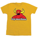 Toy Machine Monster Youth T-Shirt in Yellow, 100% cotton short sleeve crew neck regular fit youth tee met iconisch Monster logo front print van Ed Templeton in levendige gele colorway jeugdmaten YS tot YXL, verkrijgbaar bij Revert 95 Haarlem