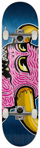 Toy Machine Brain Monster Complete skateboard 8.25 inch, 7-ply maple popsicle complete met silver Ruckus trucks witte Toy Machine 52mm wielen Pig lagers Brain Monster graphic met pink stain veneer volledig gemonteerd, verkrijgbaar bij Revert 95 Haarlem