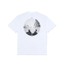 Polar Skate Co Fill Logo Tee Happy Sad – wit T-shirt van 100% katoen met Polar-logo op de borst en Happy Sad-print op de rug.