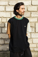 Magenta Skateboards Panels Tee in Black, 100% katoen regular fit T-shirt met abstracte kleurrijke geometrische Panels graphic van het Parijse skate merk Magenta Skateboards, verkrijgbaar bij Revert 95 Haarlem
