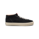 Last Resort AB VM001 Mid Black White – mid-top skateschoen van zwart suède met witte zool en subtiele branding