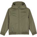 Volcom Hernan 10K Jacket Wintermoss Kids – waterdicht kinderjack in Wintermoss groen met voering, capuchon en subtiele Volcom-branding
