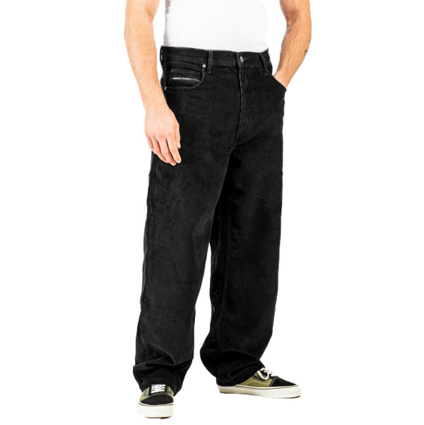 Baggy Black Rigid Corduroy Pant