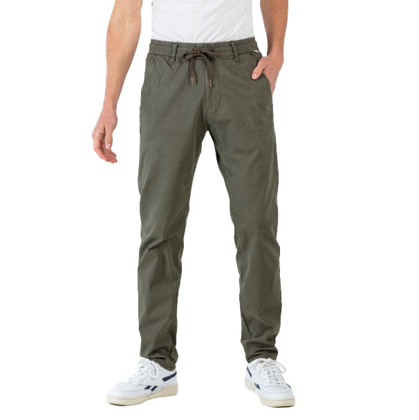 Reell Denim Reflex Easy ST Olive vooraanzicht broek