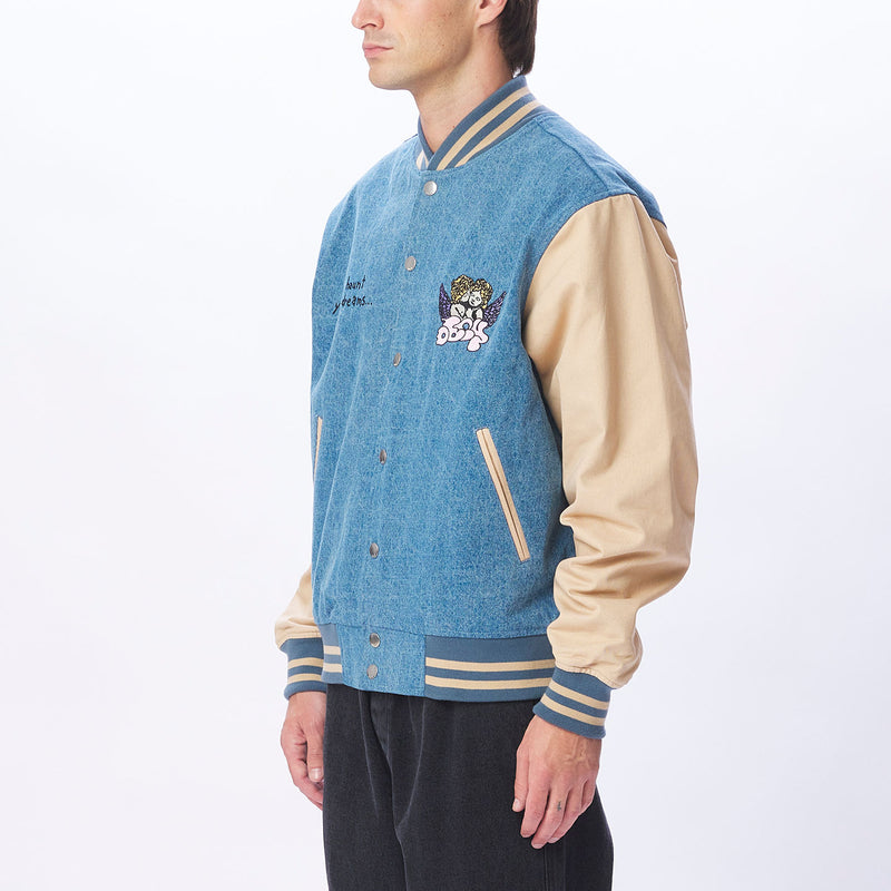 Bestel de Obey Care denim varsity veilig, gemakkelijk en snel bij Revert 95. Check onze website voor de gehele Obey collectie, of kom gezellig langs bij onze winkel in Haarlem.