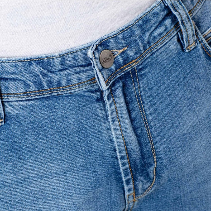 Reell Denim Nova 2 Light blue close-up rits broek