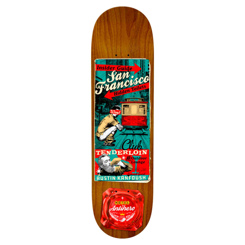 Anti Hero Skateboards Kanfoush Motel 18 Skateboard Deck 8.12” achterkant Revert95.com