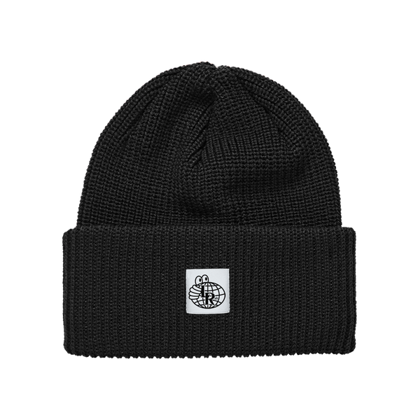 Last Resort Merino Fold Beanie Black