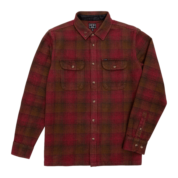 Dark Seas COLONY SHIRT brown red voorkant 