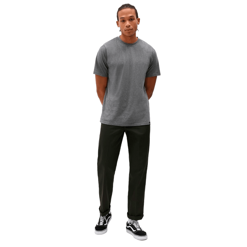 Dickies 873 Slim Straight Work Pant olijf groen voorkant outfit