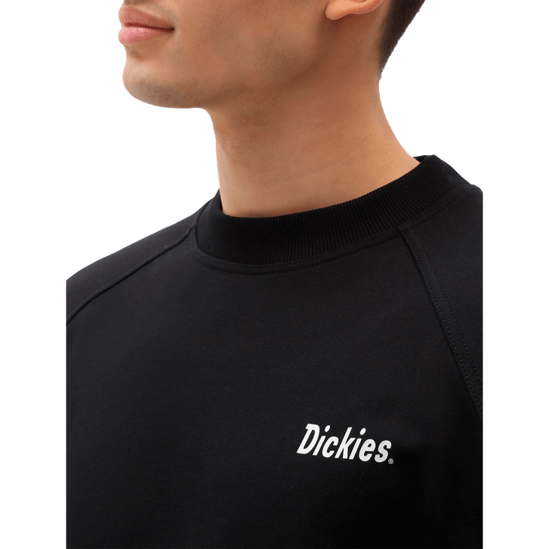 Dickies BETTLES SWEATSHIRT zwart voorkant close-up