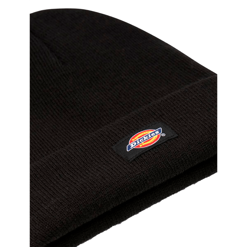 Dickies GIBSLAND Beanie zwart voorkant close-up