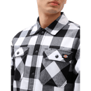 Dickies Sherpa Lined Sacramento Shirt zwart voorkant close-up