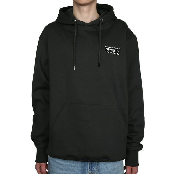 Revert 95 Small Checkerboard Box Logo Hoodie Ash Black