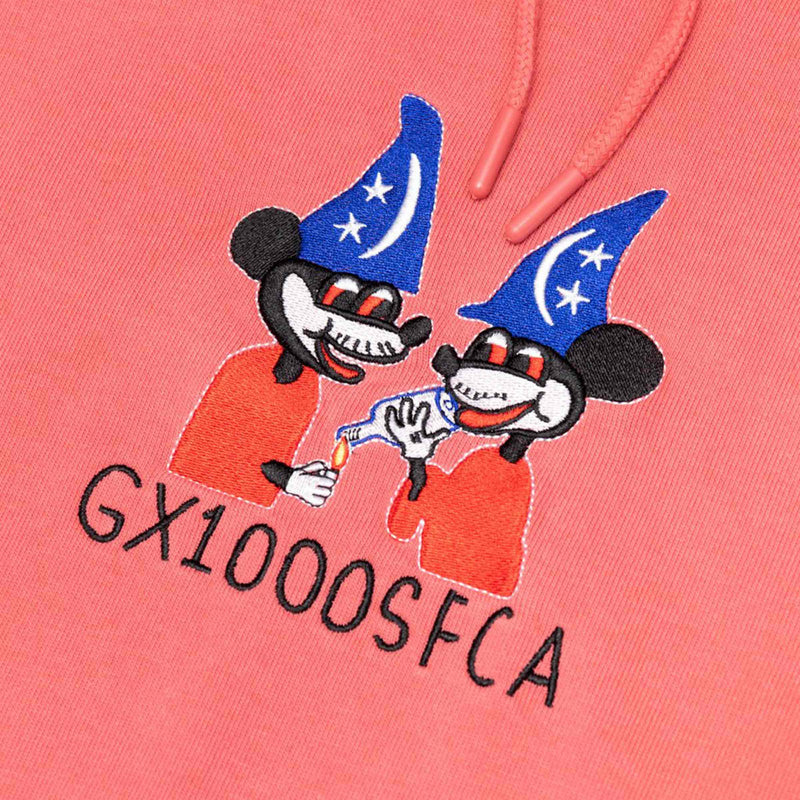 GX1000 Dimethyltryptamine Hoodie Rose voorkant sweater close-up dmt graphic Revert95.com