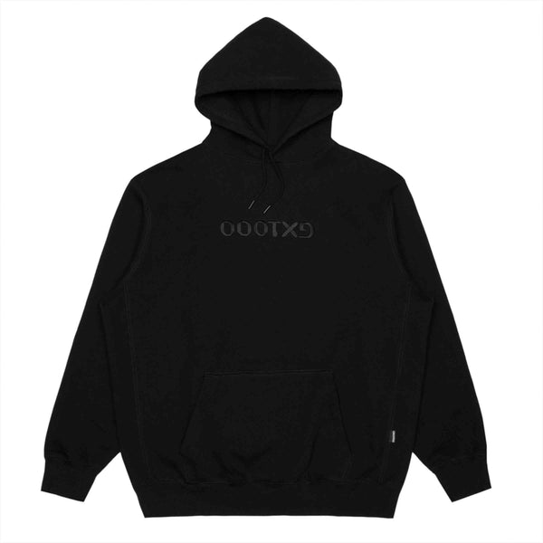 GX1000 Og Logo Flip Hoodie black voorkant sweater Revert95.com