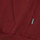 GX1000 Og Logo Flip Hoodie maroon voorkant gx1000 label close-up sweater Revert95.com