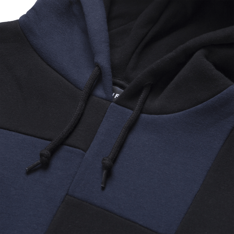 HUF ARRAY PULLOVER HOODIE navy blazer close-up