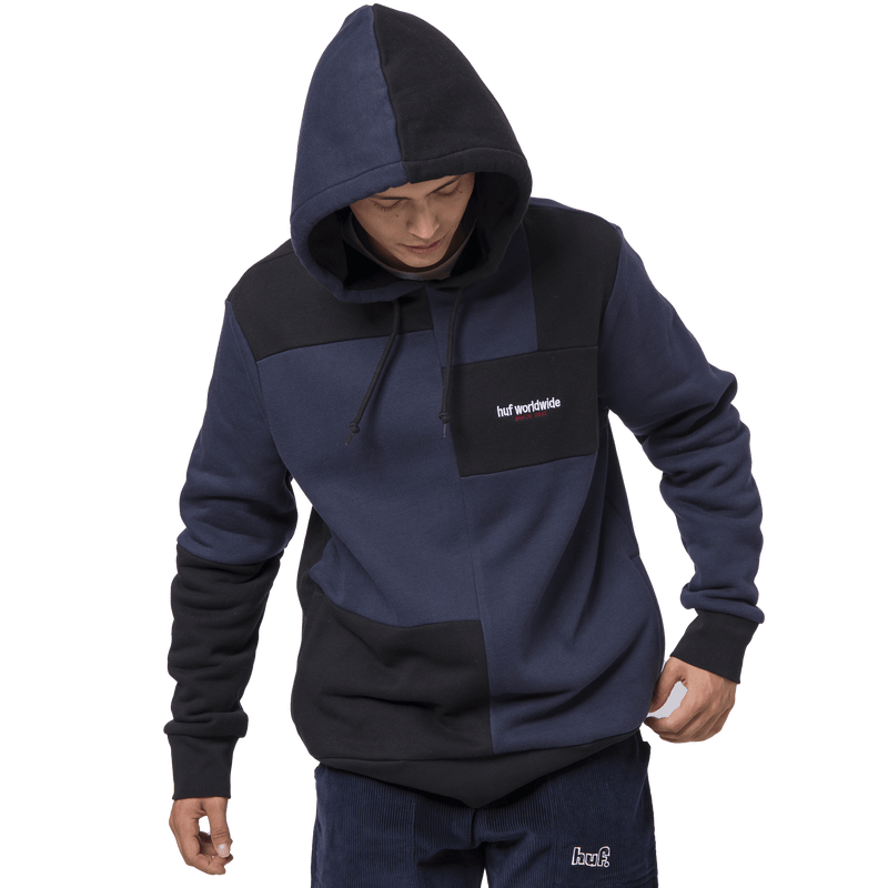 HUF ARRAY PULLOVER HOODIE navy blazer voorkant