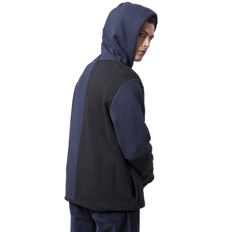 HUF ARRAY PULLOVER HOODIE navy blazer zijkant