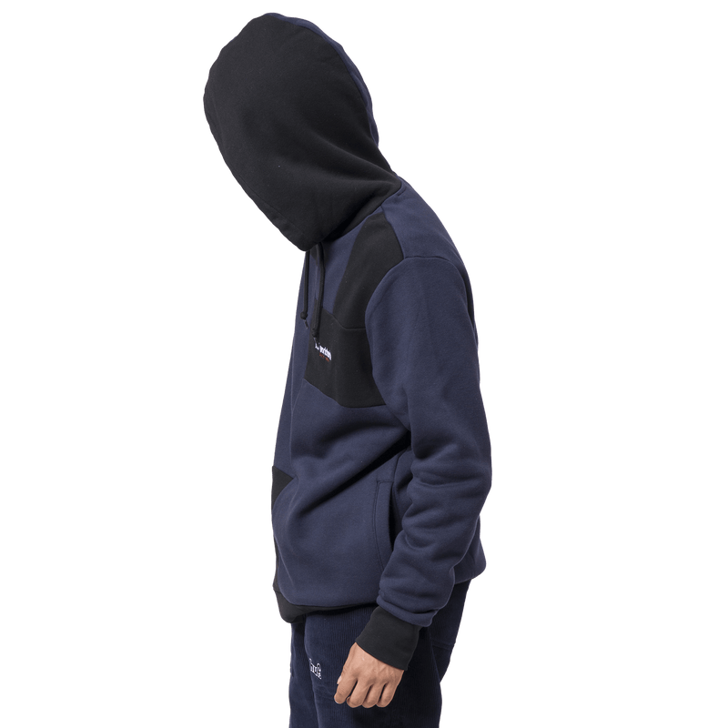 HUF ARRAY PULLOVER HOODIE navy blazer zijkant