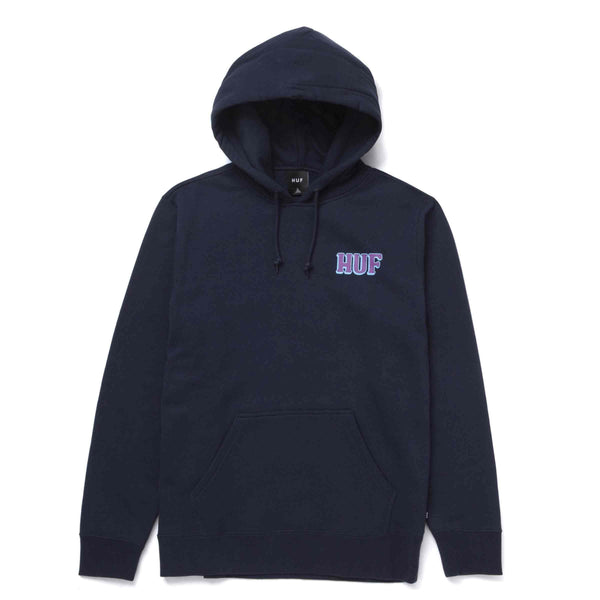 HUF COLLISION PULLOVER HOODIE Navy Blazer voorkant sweater Revert95.com