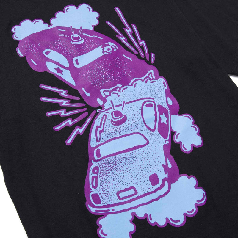 HUF COLLISON T-SHIRT zwart achterkant close-up Revert95.com