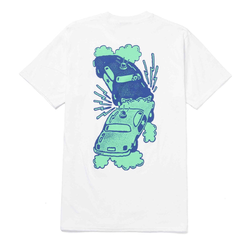 HUF COLLISON T-SHIRT wit achterkant Revert95.com