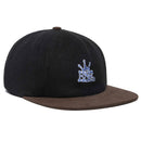 HUF CROWN 6 PANEL HAT verstelbare snapback zwart voorkant Revert95.com