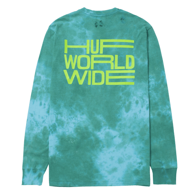 HUF DISORDER LONG SLEEVE T-SHIRT blue achterkant product