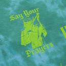 HUF DISORDER LONG SLEEVE T-SHIRT blue voorkant close-up