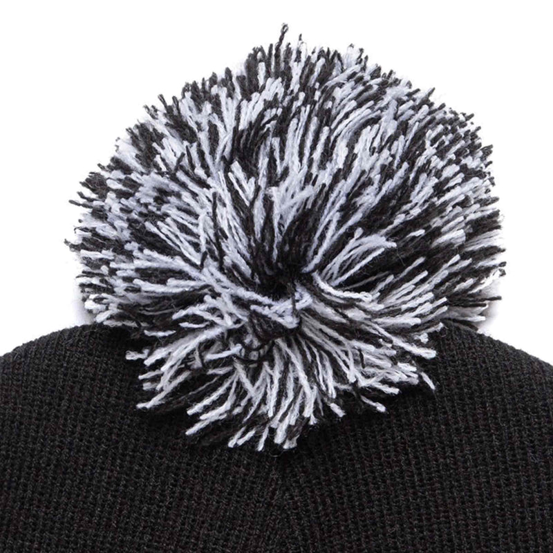 HUF EASTERN POM BEANIE zwart voorkant pom close-up Revert95.com