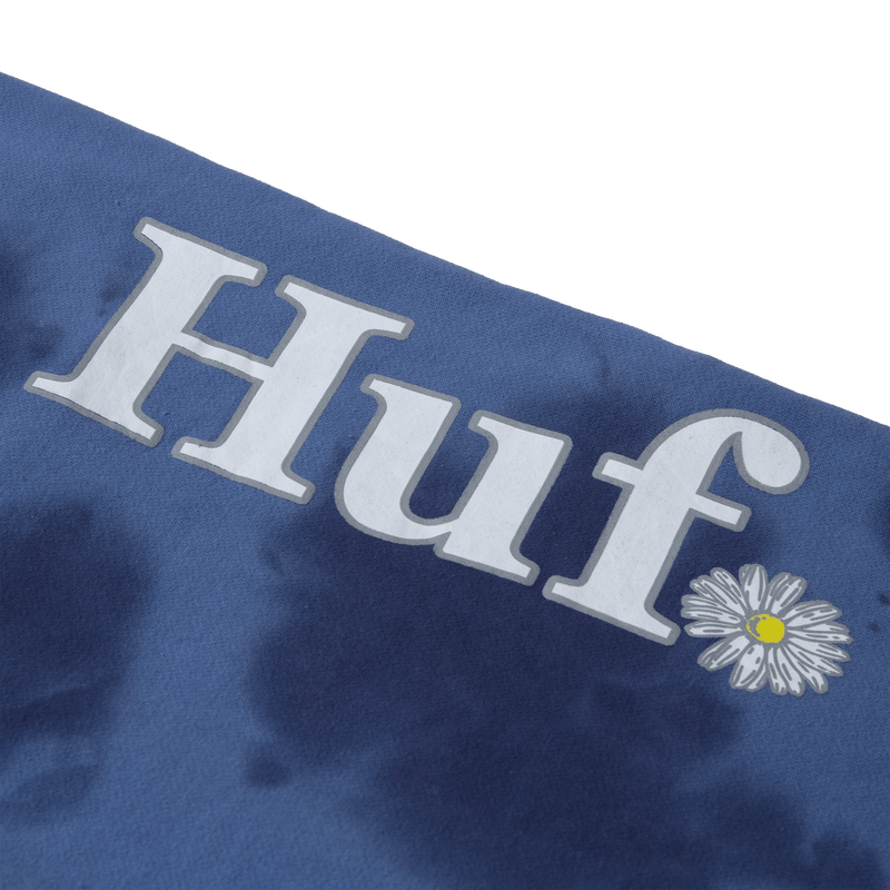 HUF IN BLOOM FLEECE PANT voorkant close-up