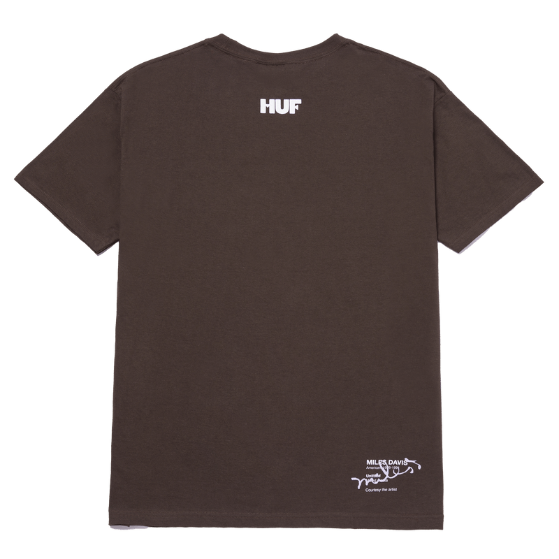 HUF - MILES DAVIS - UNTITLED S/S TEE Chocolate achterkant