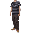 HUF PALISADES STRIPE KNIT TOP black outfit