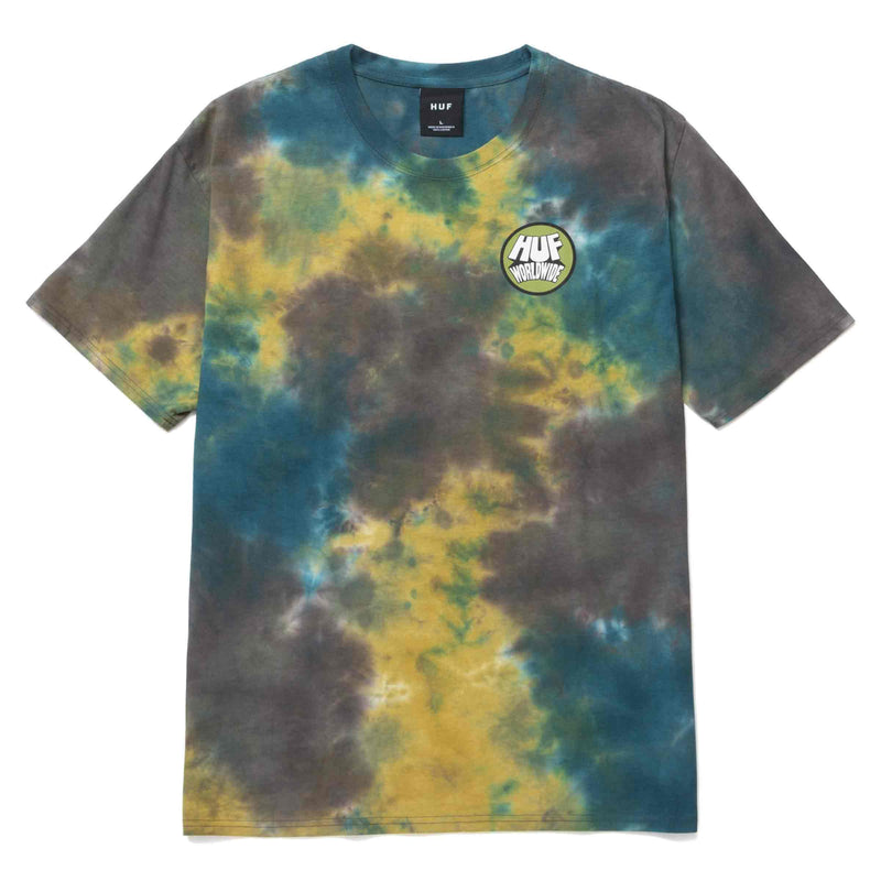 HUF SELECTA DYED T-SHIRT black voorkant Revert95.com